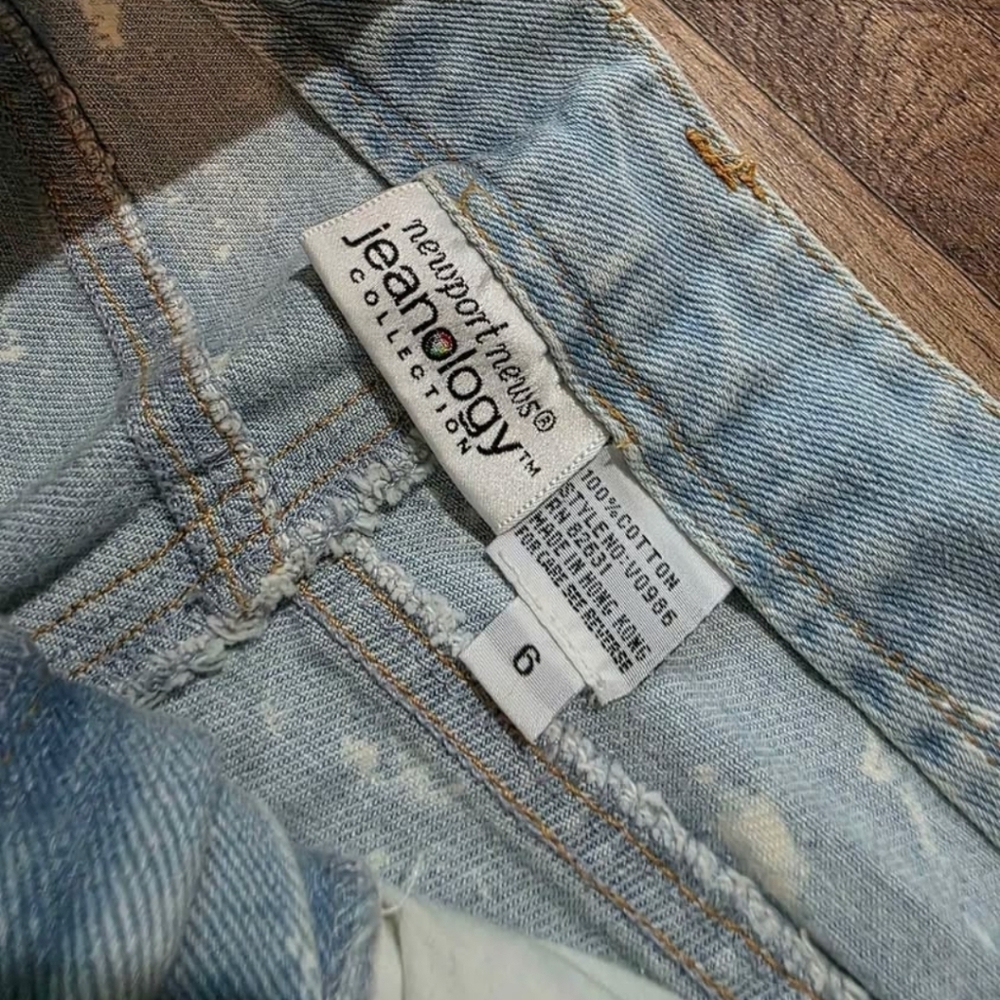Vintage 90's Newport News Jeanology Collection Cherub Acid Wash Women's  Jeans 6 - Picture 9 of 9